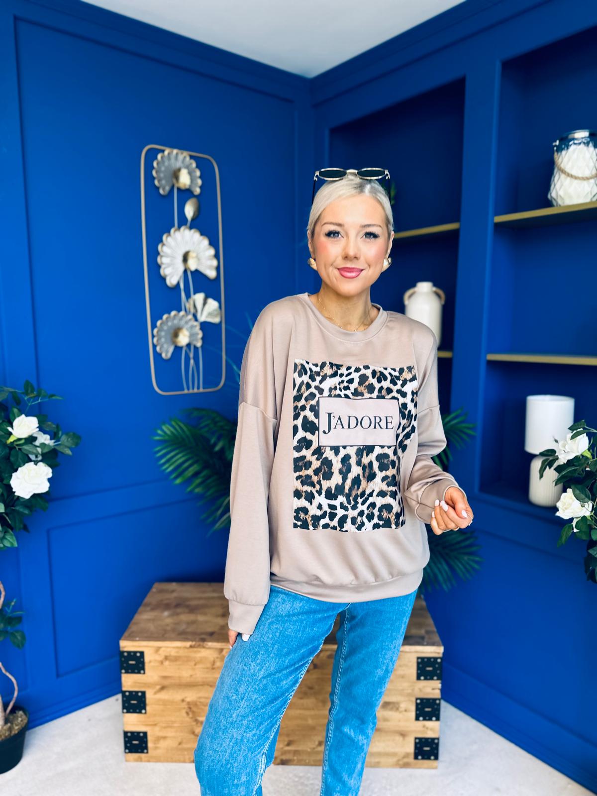 Nessa Detailed Sweatshirt Taupe