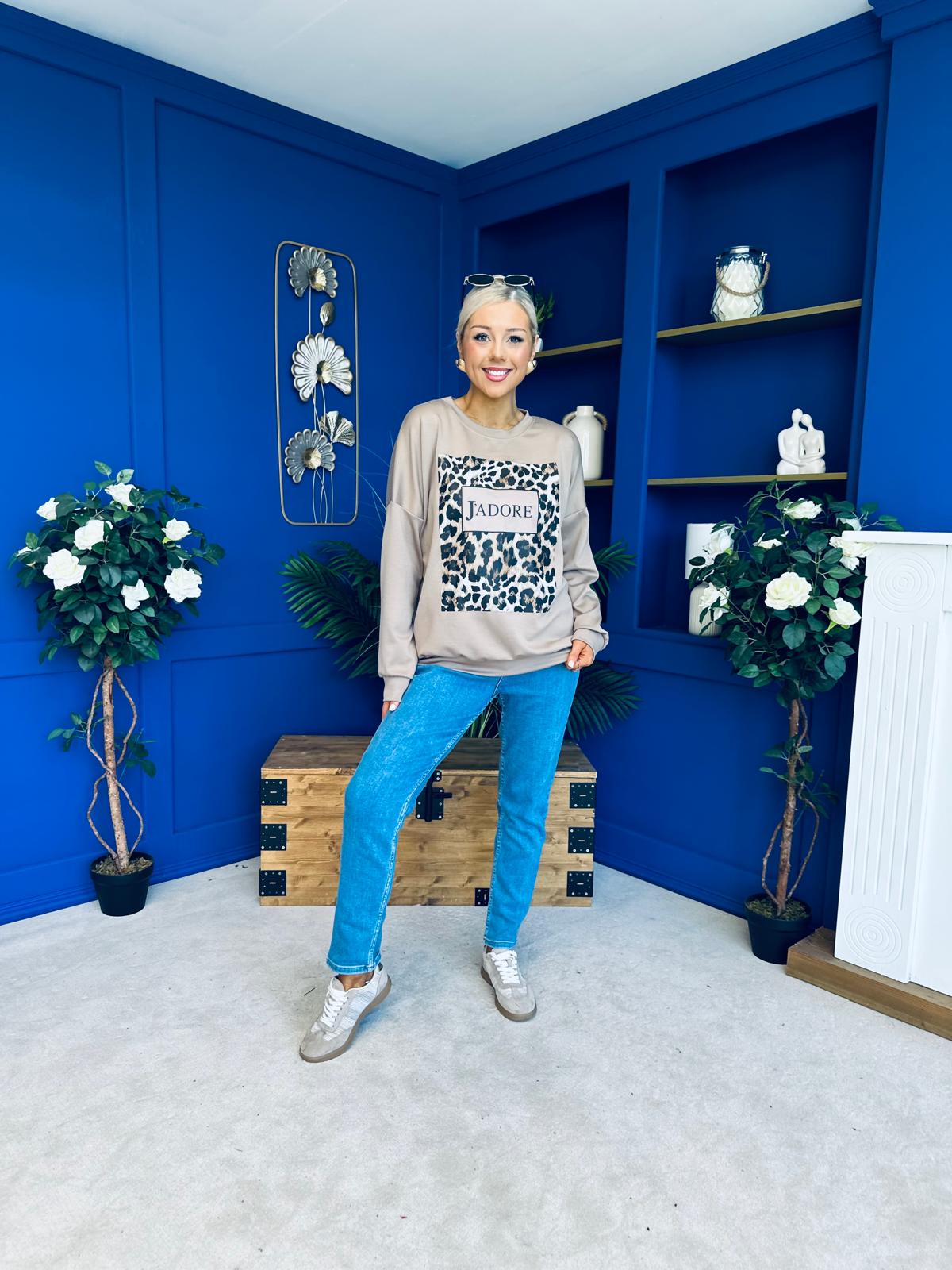 Nessa Detailed Sweatshirt Taupe