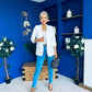 Evelyn Detailed Blazer White
