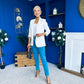 Evelyn Detailed Blazer White