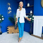 Evelyn Detailed Blazer White