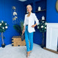 Evelyn Detailed Blazer White