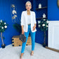 Evelyn Detailed Blazer White