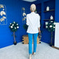 Evelyn Detailed Blazer White