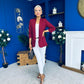 Evelyn Detailed Blazer Wine