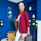 Evelyn Detailed Blazer Wine