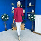 Evelyn Detailed Blazer Wine