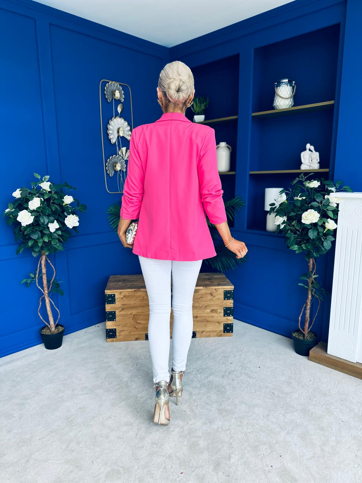 Evelyn Detailed Blazer Fuchsia