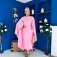 Megan Cape Detail Occasion Dress Pink