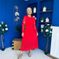 Tiffany Crochet Detail Occasion Dress Red