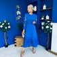 Tiffany Crochet Detail Occasion Dress Cobalt