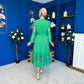 Tiffany Crochet Detail Occasion Dress Emerald