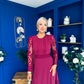 Tiffany Crochet Detail Occasion Dress Wine