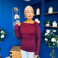 Ciara Shoulder Detailed Top Wine