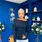 Ciara Shoulder Detailed Top Navy