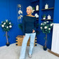 Ciara Shoulder Detailed Top Navy