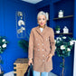 Rachel Button Detail Coat Camel