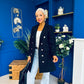 Rachel Button Detail Coat Black