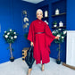 Phoebe Belted Longline Cape Wine Pre Order 18 Sept