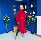 Phoebe Belted Longline Cape Wine Pre Order 18 Sept