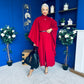 Phoebe Belted Longline Cape Wine Pre Order 18 Sept