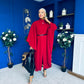 Phoebe Belted Longline Cape Wine Pre Order 18 Sept