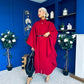 Phoebe Belted Longline Cape Wine Pre Order 18 Sept