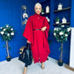 Phoebe Belted Longline Cape Wine Pre Order 18 Sept