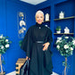 Phoebe Belted Longline Cape Black