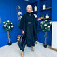 Phoebe Belted Longline Cape Black