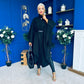 Phoebe Belted Longline Cape Black