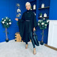 Phoebe Belted Longline Cape Black