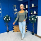 Niamh Long Sleeve Top Khaki