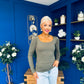 Niamh Long Sleeve Top Khaki