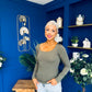 Niamh Long Sleeve Top Khaki