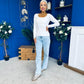 Niamh Long Sleeve Top White