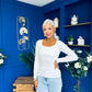 Niamh Long Sleeve Top White