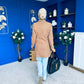 Rachel Button Detail Coat Camel
