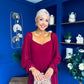 Eire Long Sleeve Midi Dress Wine