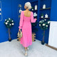 Eire Long Sleeve Midi Dress Pink
