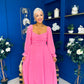 Eire Long Sleeve Midi Dress Pink