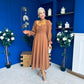 Eire Long Sleeve Midi Dress Caramel