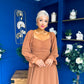 Eire Long Sleeve Midi Dress Caramel