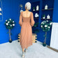 Eire Long Sleeve Midi Dress Caramel