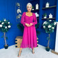 Eire Long Sleeve Midi Dress Berry