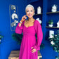 Eire Long Sleeve Midi Dress Berry