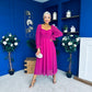 Eire Long Sleeve Midi Dress Berry