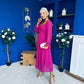 Eire Long Sleeve Midi Dress Berry