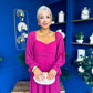 Eire Long Sleeve Midi Dress Berry