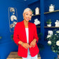 Lydia Detailed Blazer Red